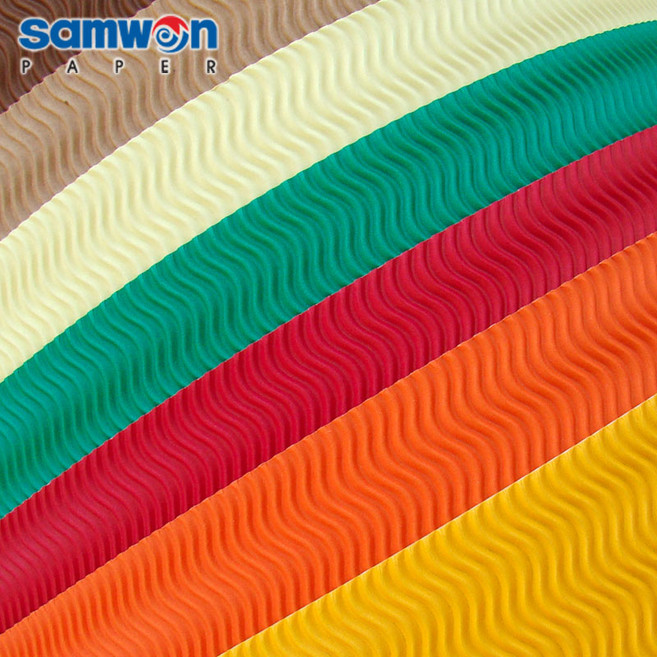 2절 삼원 웨이브골판지 5장 칼라골판지/골판지공예/골지/골판지/웨이브골판지/무지개골판지/공작/골지공예, 8.회색_5장