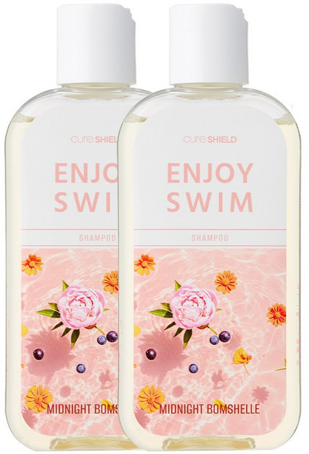 인조이스윔 수영장 염소 냄새 제거 수영 미드나잇 밤쉘 샴푸, 2개, 200ml