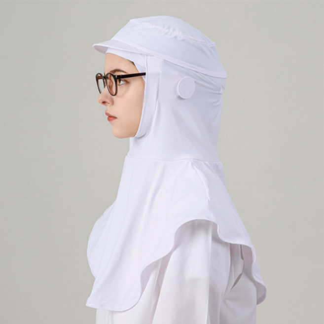 창있는 일체형 스판덱스 식품공장 식품회사 급식실 주방 식당 위생 모자 화이트, 1개