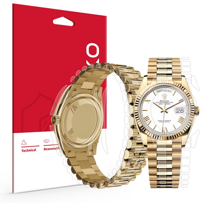 롤렉스 데이데이트 36mm 128238 액정+후면+버클 외부 전신보호필름 1세트