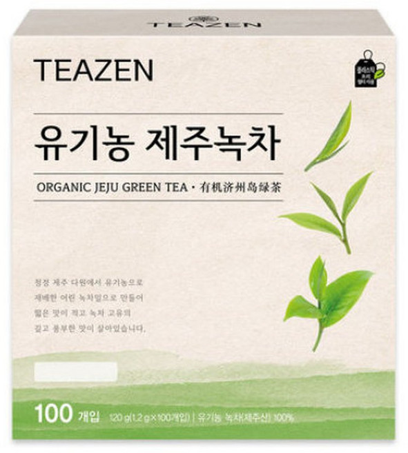 티젠 유기농 제주녹차2g 100개입 1개, 2g