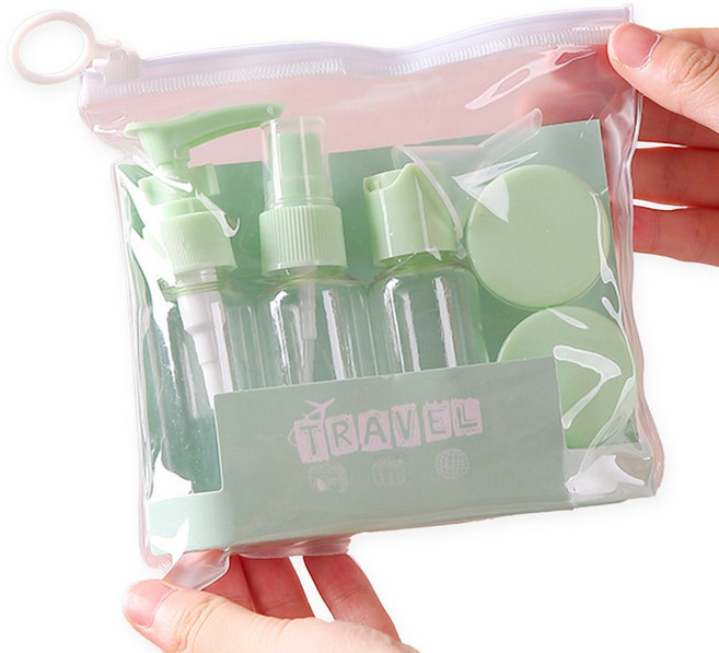 해즈잇 여행용 화장품공병 아기화장품 소분용기 세트 6종, 1개, 그린