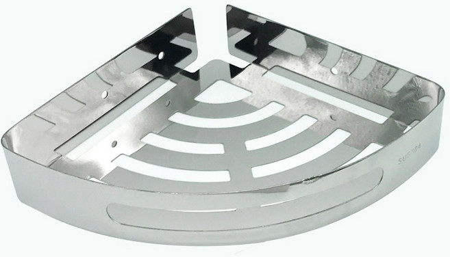 304不鏽鋼置物架 無痕安裝 浴室收納層架, 1個, 三角款