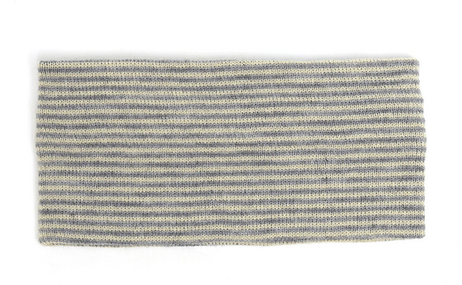 캡조아 와이드 단가라 줄무늬 스트라이프 니트 반다나 헤어밴드 머리띠