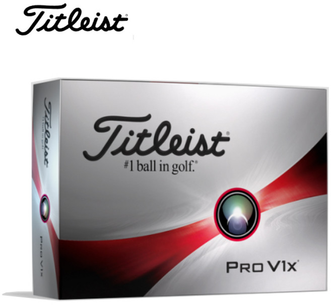 NEW 타이틀리스트 Pro V1x 골프공 4피스 [정품], 옐로우, 12개입, 1박스