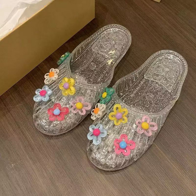 HALOPICK 여름 말캉말캉 DIY 파츠 젤리 슈즈 아쿠아 슬리퍼