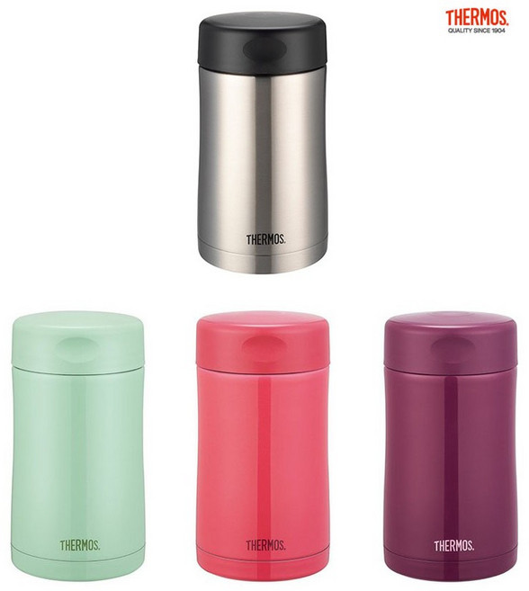 Thermos 膳魔師 JCU-500 彩漾不銹鋼真空食物燜燒罐，真空保溫保冷，500ml容量，多色可選，公司貨, 1個, 薄荷綠