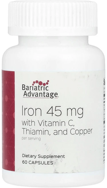 Bariatric Advantage Iron with Vitamin C Thiamin and Copper 60 Capsules, 1개, 60정 - 쿠팡