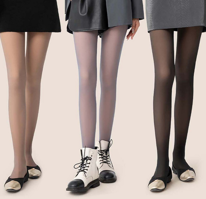 에멜강스 핏은 얇고 따뜻한 겨울 융털 고탄력 착시 기모 스타킹 레깅스