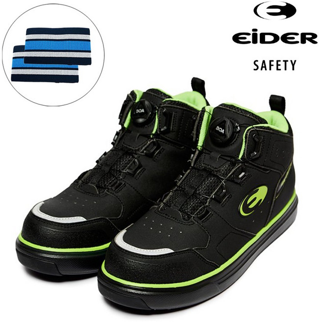 아이더 미끄럼방지 경작업용 안전화 SAFETY SMART 601, 블랙, 1개