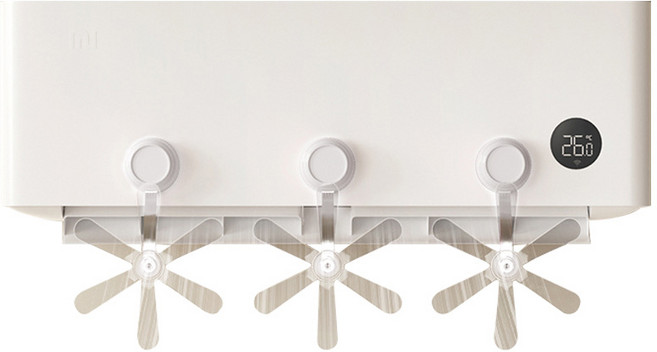 HANTAO 에어컨 디플렉터 바람막이 직풍방지 공기순환팬 에어컨 쿨링팬 바람막이 공기순환기, 4개, 화이트