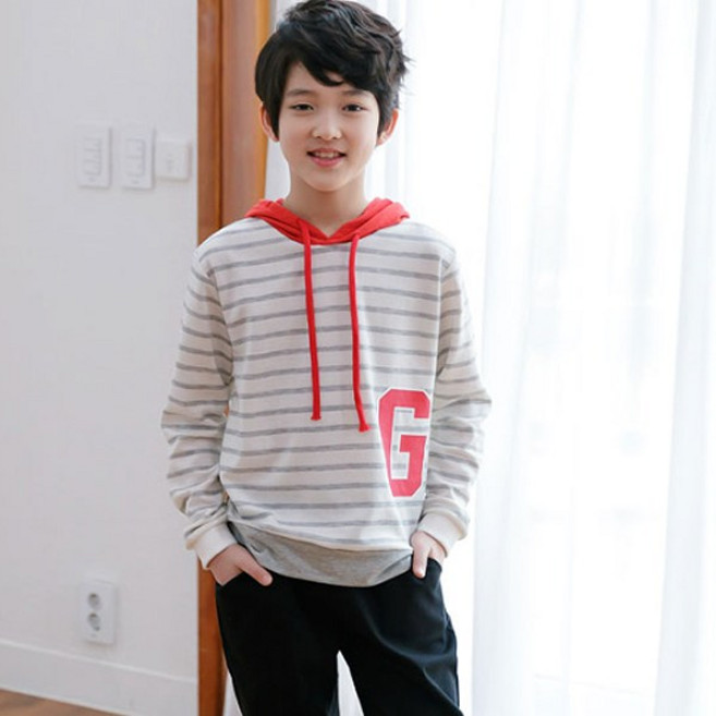 잭키드 남아용 G 단가라 후드 티셔츠