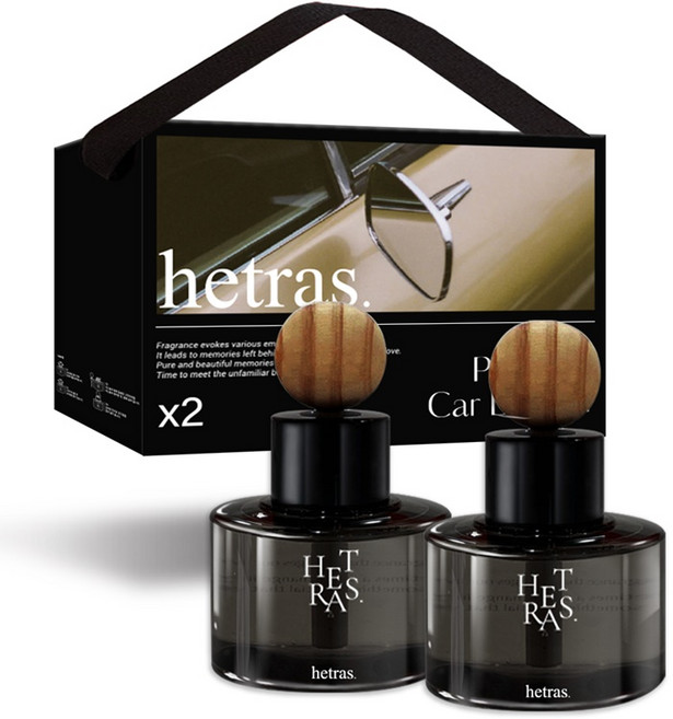 韓國原裝 精油擴香瓶 車用香氛, 2件, Hetras 車用擴香二入組-五星級飯店, 60ml, 五星級飯店