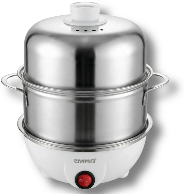 KC인증 SUS304 올스텐 2단 계란 14구 멀티 다용도 스팀 전기 찜기, LS-EGN2719