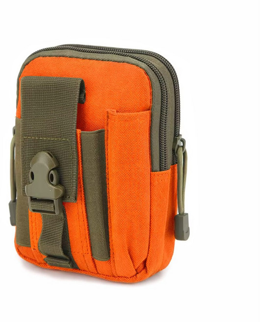 전술 택티컬 파우치 몰리 소형 백 허리 벨트 스마트폰 포켓, 오렌지, 1개
