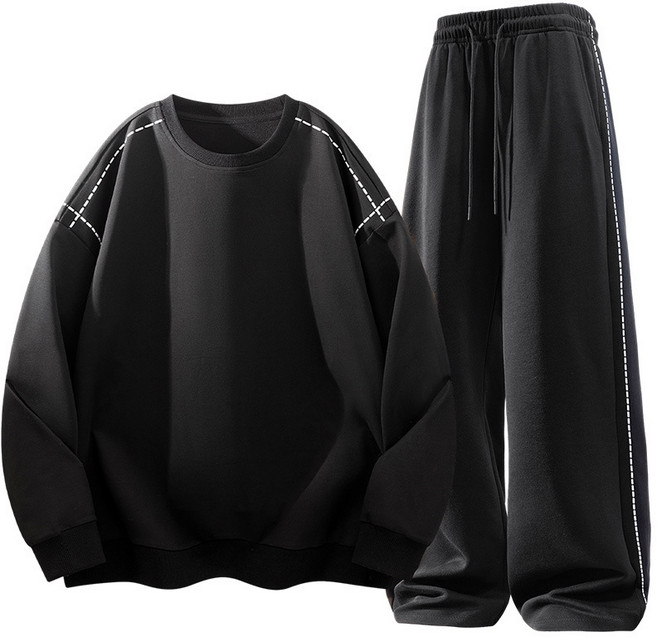 스타일닥터 남녀공용 봄가을 캐주얼 루즈핏 맨투맨 와이드 트레이닝 세트