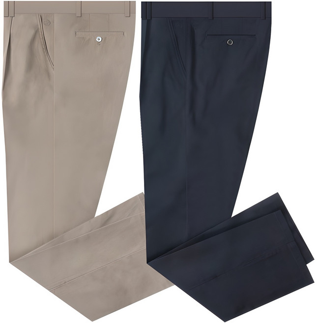 1+1 남자 스판 면바지 원턱 치노 바지 팬츠