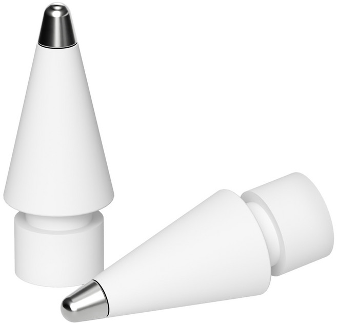 화이트플래닛 애플펜슬 호환 메탈 펜촉 2개입 WPPC-03, White