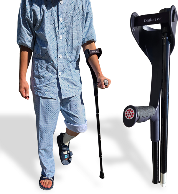 다다터 엘보클러치 재활 팔꿈치 접이식 목발 보행보조기구, 1개