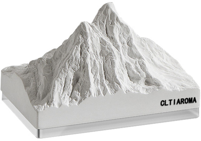 CLTIAROMA 阿爾卑斯山造型擴香石，天然石膏精油香氛擺飾，居家辦公室車用，附贈精油，多款香氣選擇, 1個, 阿爾卑斯山造型 擴香擺飾 (烏木沉香)