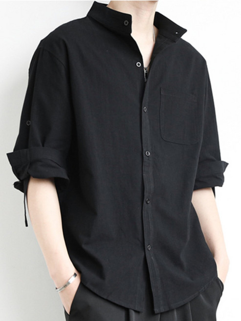 면마 여름셔츠 티셔츠 빅사이즈 반팔티 반팔셔츠 부소매 남성 남방