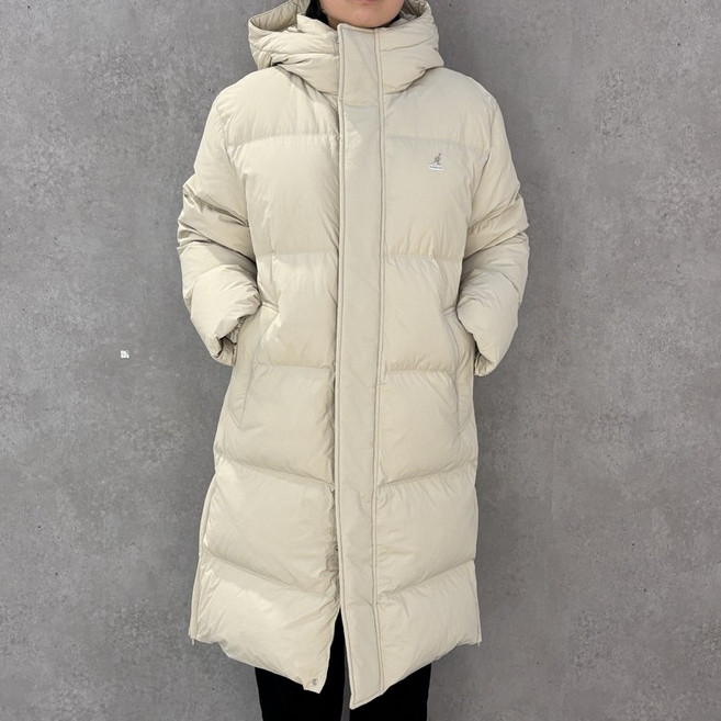 [국내정식매장] 캉골 패딩 Kangol 롱 다운 자켓 9585 에크루