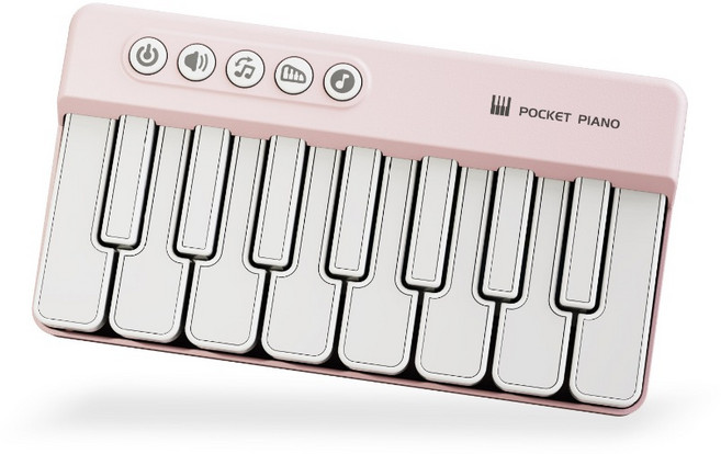 POCKET PIANO 兒童電子琴 玩具鋼琴, 1個, 粉色/個, 粉色