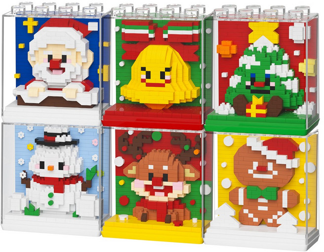 [알꿀밤-나노블럭-크리스마스] CH블럭 케이스 성탄절 산타 블럭 6종, 1개, 03.CH블럭 산타쿠키