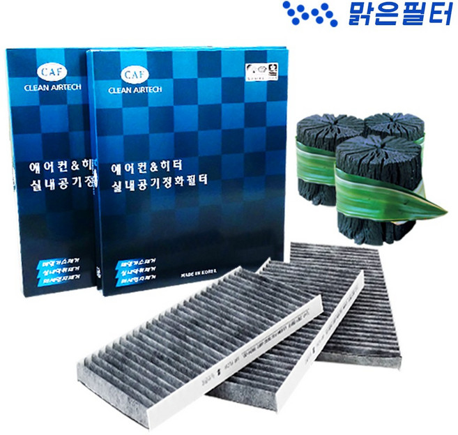 맑은필터 1+1+1 활성탄 차량용 기아 자동차 에어컨필터, 036C(3개)-쏘렌토R 09년4월~14년7월, 1개