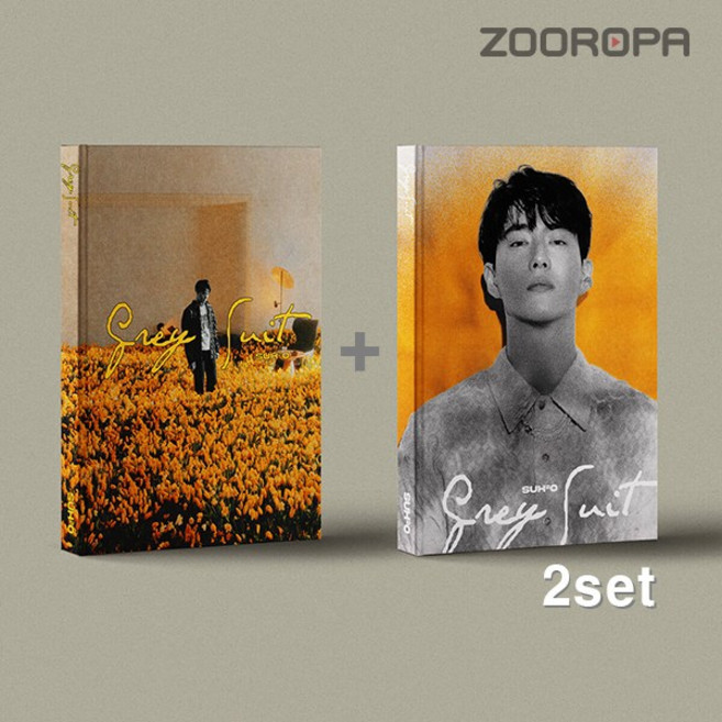 [2종세트] 수호 SUHO 미니앨범 2집 Grey Suit PhotoBook, 2