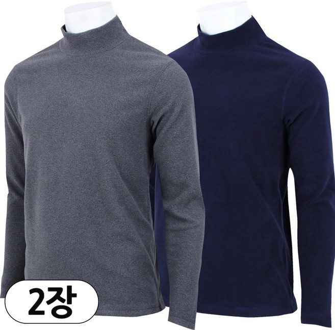 2장 [더빅보스] 겨울 남성용 YL 베이직 심플 반목티 _ 95~120 폴라티 베스트 기본 아이템 이너웨어 등산티 작업복 B1147