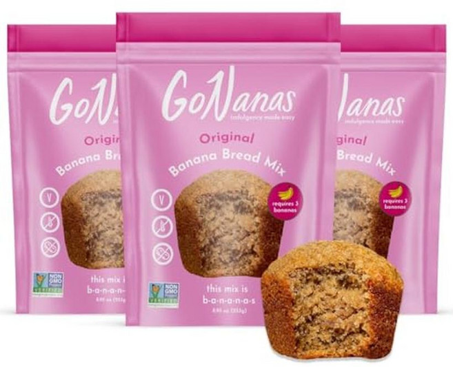 고나나스 귀리 가루 바나나 빵 믹스 3팩, 1개, 1ml, 1g