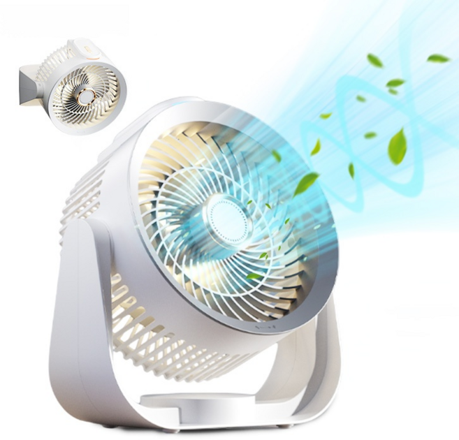 darlisex 저소음 써큘레이터 무선 LED 무드등 bldc 서큘레이터 선풍기 탁상용/걸이식/벽걸이, 화이트