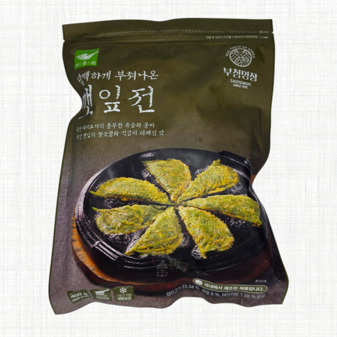 사옹원 부침명장 깻잎전 400g, 3개