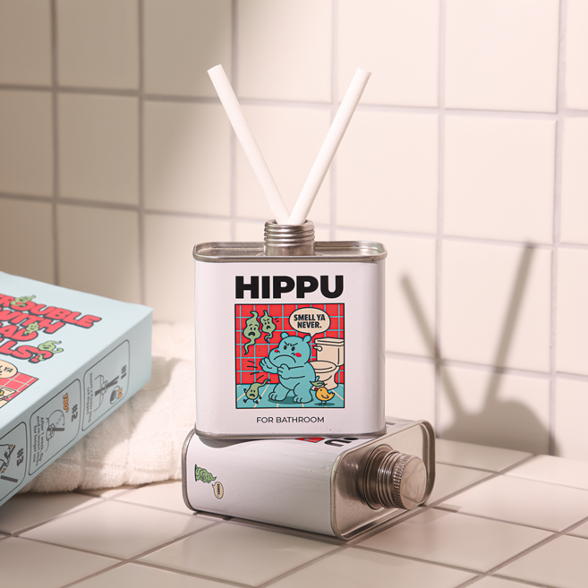 냄새 잡는 하마 히푸 탈취 디퓨저, 1개, 200ml, 레인필드(비온 뒤 풀내음)