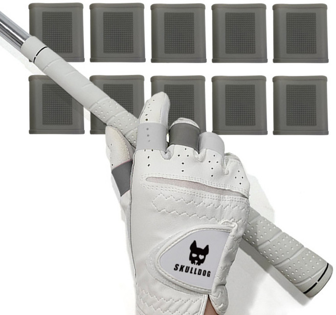 골프 손가락밴드 10개세트 실리콘 골프골무 미끄럼방지 굳은살 물집 핑거밴드, 10개, 그레이