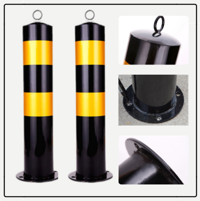 15H 주차 볼라드 주차봉 차단 금지 방지 일자형 차단봉 스틸 주차장, 앙카식, 2개
