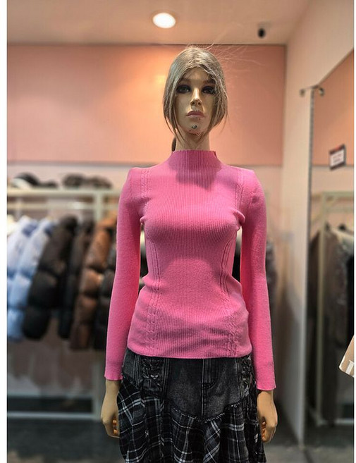 [백화점 정품] 에고이스트 여성니트 슬림 골지케이블 하프니트 EQ4KL-068