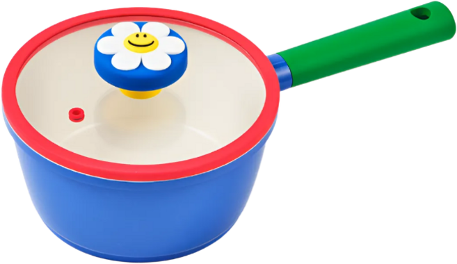 위글위글 글라스락 편수냄비, 1개, 혼합색상, 18cm