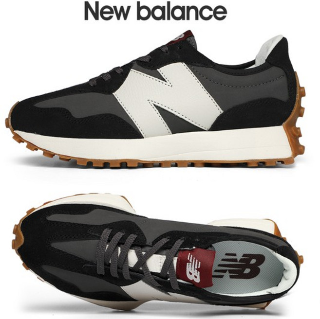 NEW BALANCE 327 KC 운동화 블랙 문빔 WS327KC