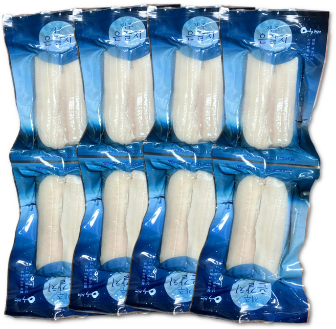 [특허출원] 제주 갈치 가시제거 99% 뼈없는 무염 순살 손질 은갈치, 1세트, 손질갈치 150gx2줄 4팩 (총300g)