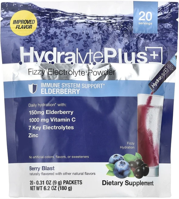 효과가 좋은 Hydralyte Hydralyte Plus+ 액상 전해질 분말 Berry Blast 20팩 개당 9g(0.31oz) 최저가격, HydralyteHydralytePlus액상전해질분말B - 쿠팡