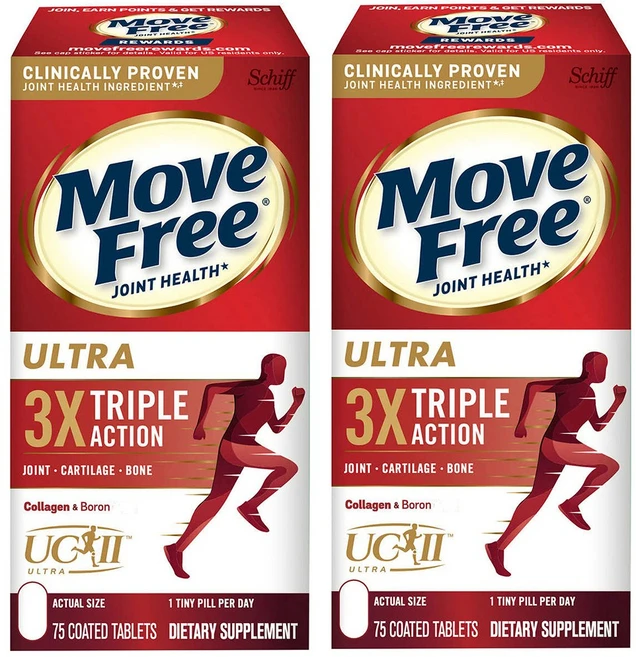 쉬프 무브 프리 울트라 75정 x2통 트리플 액션, 2개 - 쿠팡