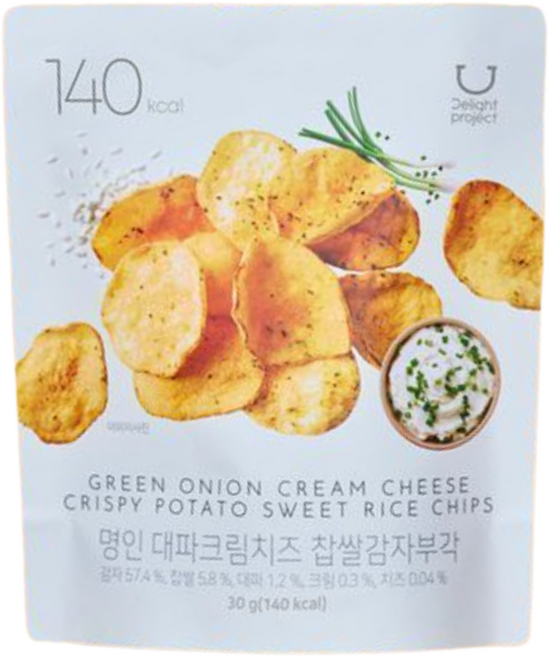 딜라이트 프로젝트 명인 찹쌀감자부각 대파크림치즈, 6개, 30g