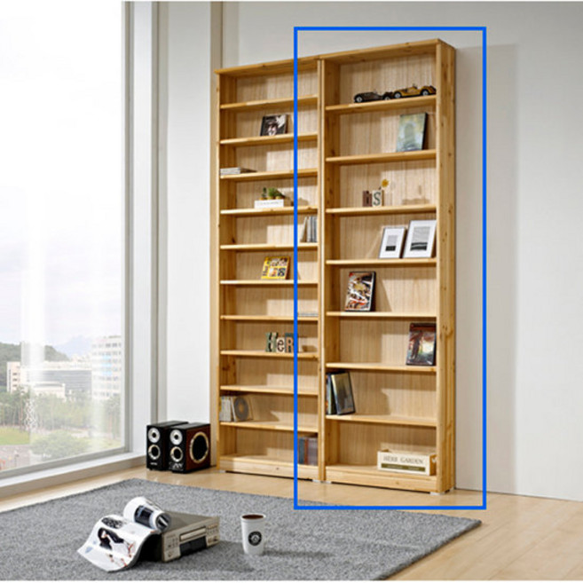 우형아빠F 삼나무원목 8단 DVD 수납장식장 만화책장, 네츄럴