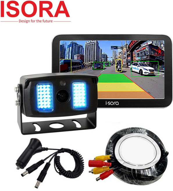 아이소라 화물차 후방카메라 고급형 AHD 풀세트 대형차 버스 트럭, AI-200W, 9거치AHD(블랙), Y시거잭+일체형30M