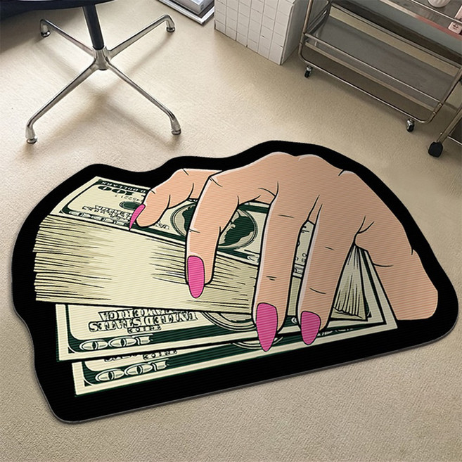 리브온 팝아트 달러 러그 인테리어 매트 거실 카페 포인트 발매트 미끄럼방지 카페트