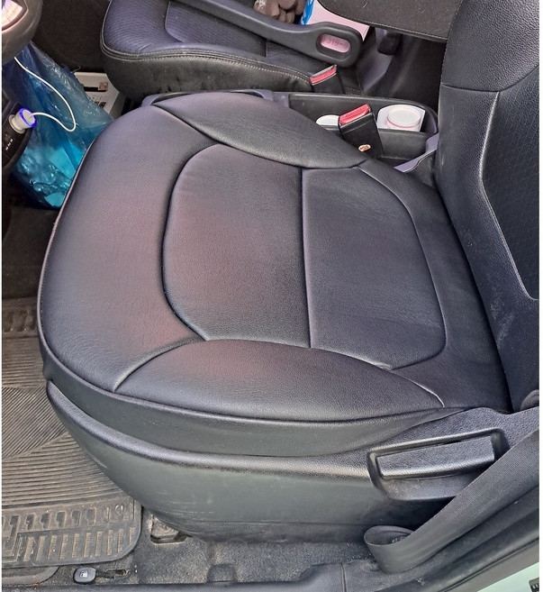 민영시트 레이 운전석 방석 바닥 시트커버, 1개, 운 방석 올검정