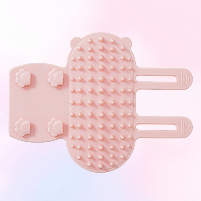 케어 장난감 마사지 아치 빗 목욕 펫 가구 클리닝, 핑크, 1개