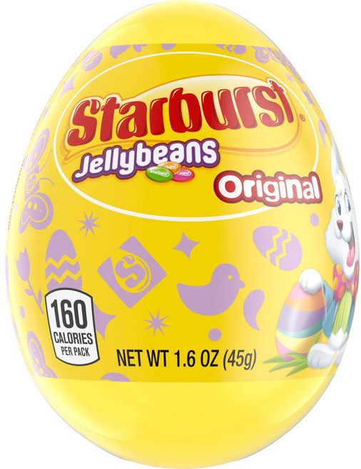 스타버스트 오리지널 젤리빈 캔디 채워진 부활절 달걀 45.4g STARBURST Original Jellybeans Candy Filled Easter Egg 1.6 oz., 1개